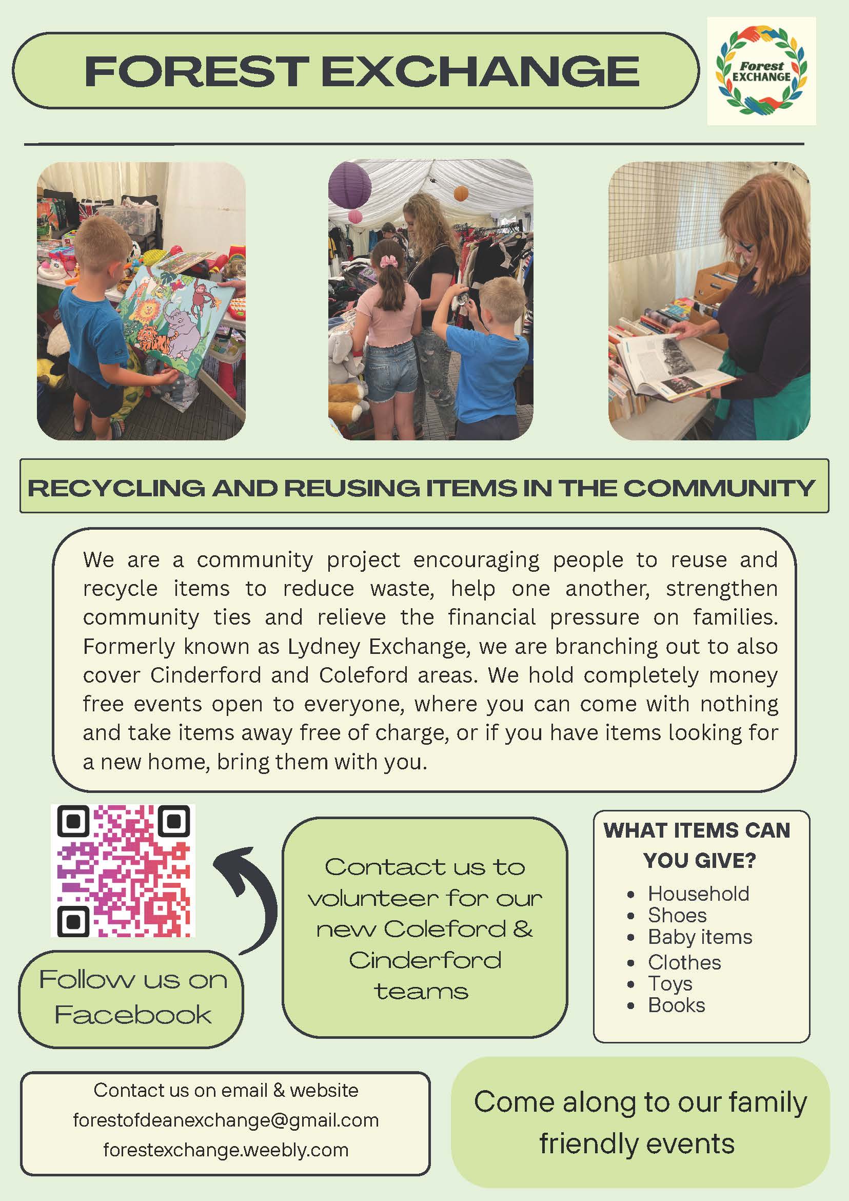 Forest Exchange Flyer. Email forestexchange@gmail.com for more information. 